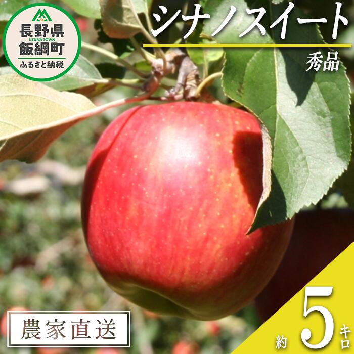 【ふるさと納税】 りんご シナノスイート 秀 5kg  令和7年度収穫分発送 沖縄県への配送不可 宮本ファーム エコファーマー 減農薬栽培 長野県 飯綱町 〔 リンゴ 林檎 果物 フルーツ 信州 長野 15000円 予約 農家直送 〕発送期間：2025年10月上旬～2025年11月上旬