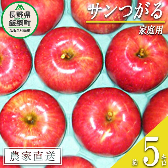 【ふるさと納税】 りんご サンつがる 家庭用 5kg ヤマウラ農園 沖縄県への配送不可 令和8年度収穫分 長野県 飯綱町 〔 信州 果物 フルーツ リンゴ 林檎 長野 16000円 予約 農家直送 〕発送時期：2026年9月上旬～2026年9月中旬 {**}