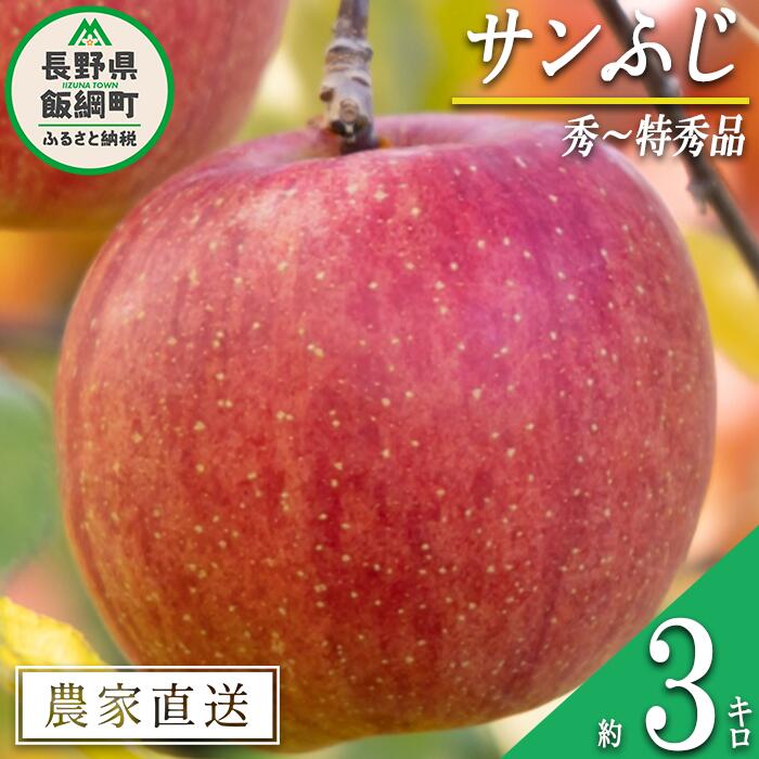 【ふるさと納税】 りんご サンふじ 秀 ～ 特秀 3kg マルハ農園 沖縄県への配送不可 令和7年度収穫分 エコファーマー認定 長野県 飯綱町 〔 信州 果物 フルーツ リンゴ 林檎 長野 13000円 予約 農家直送 〕発送時期：2025年12月上旬～2025年12月下旬頃