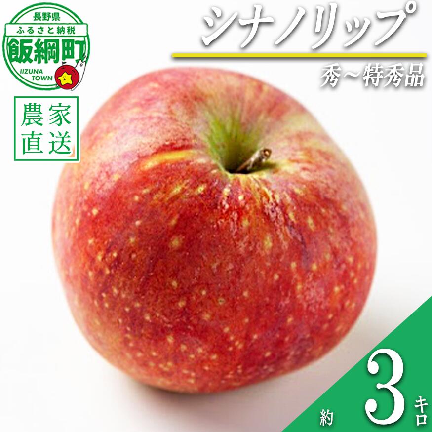 【ふるさと納税】 りんご シナノリップ 3kg 秀～特秀 関果樹園もりんご 沖縄県への配送不可 〔 果物 フルーツ 林檎 長野 予約 農家直送 贈答用 3キロ 12000円 〕【令和8年度収穫分】 発送：2026年8月中旬～