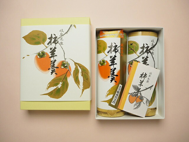 【ふるさと納税】元祖柿羊羹(小)純金箔入柿羊羹(小)各1本箱入｜岐阜県 7,300円