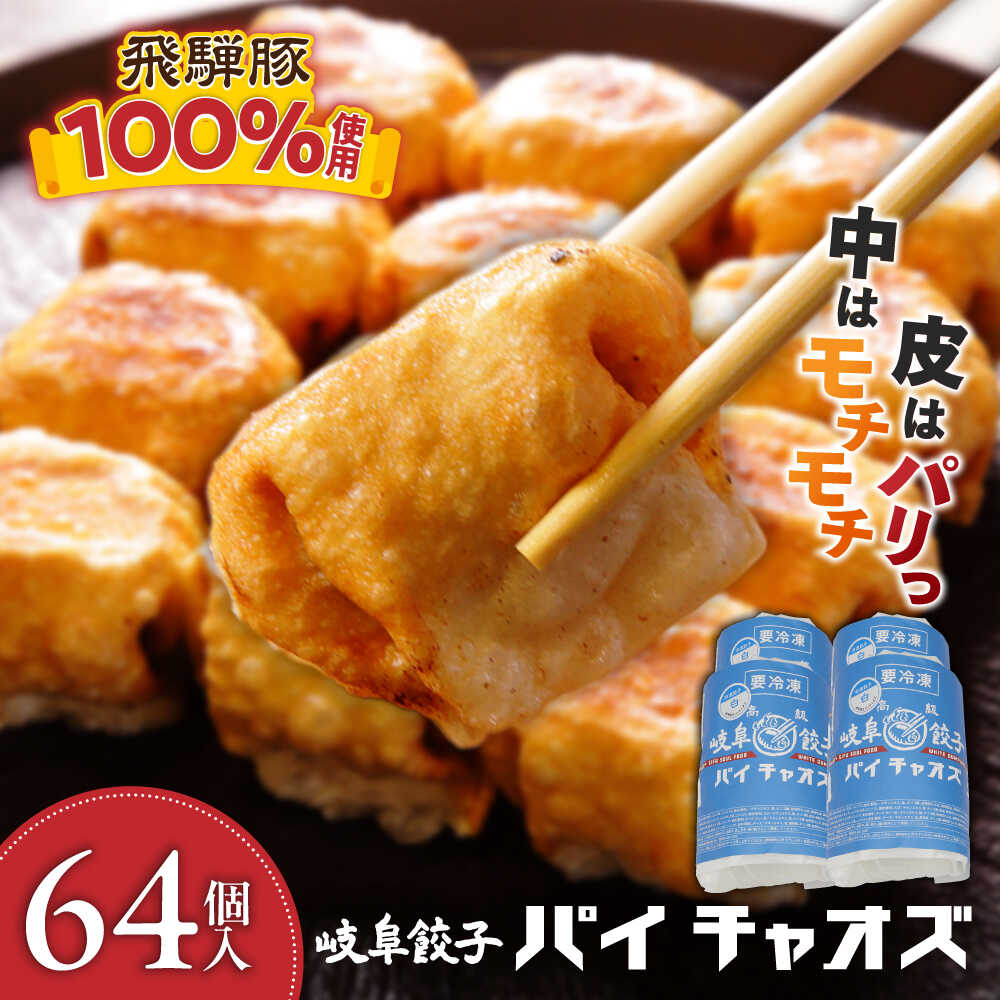 【ふるさと納税】餃子 岐阜餃子64個入り（パイチャオズ） 餃子 ぎょうざ 生餃子 国産 水餃子 にんにく ギョーザ ギョウザ おかず おつまみ 惣菜 中華 夕食 焼き餃子 揚げ餃子 人気 パリパリ モチモチ 点心 中華惣菜 パーティー ギフト 岐阜市/MABUCHIKOGYO[ANEY001]｜岐阜県岐阜市