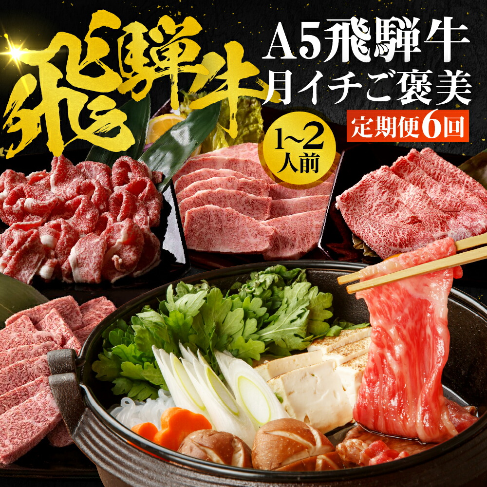【ふるさと納税】 A5飛騨牛 定期便 6カ月ちょこちょこお届け 6回 食べ比べ 焼肉 / すき焼き / ステーキ 飛騨牛 牛肉 肉 黒毛和牛 希少部位 国産 厳選 ブランド牛 お取り寄せ 高級 岐阜県 大垣市