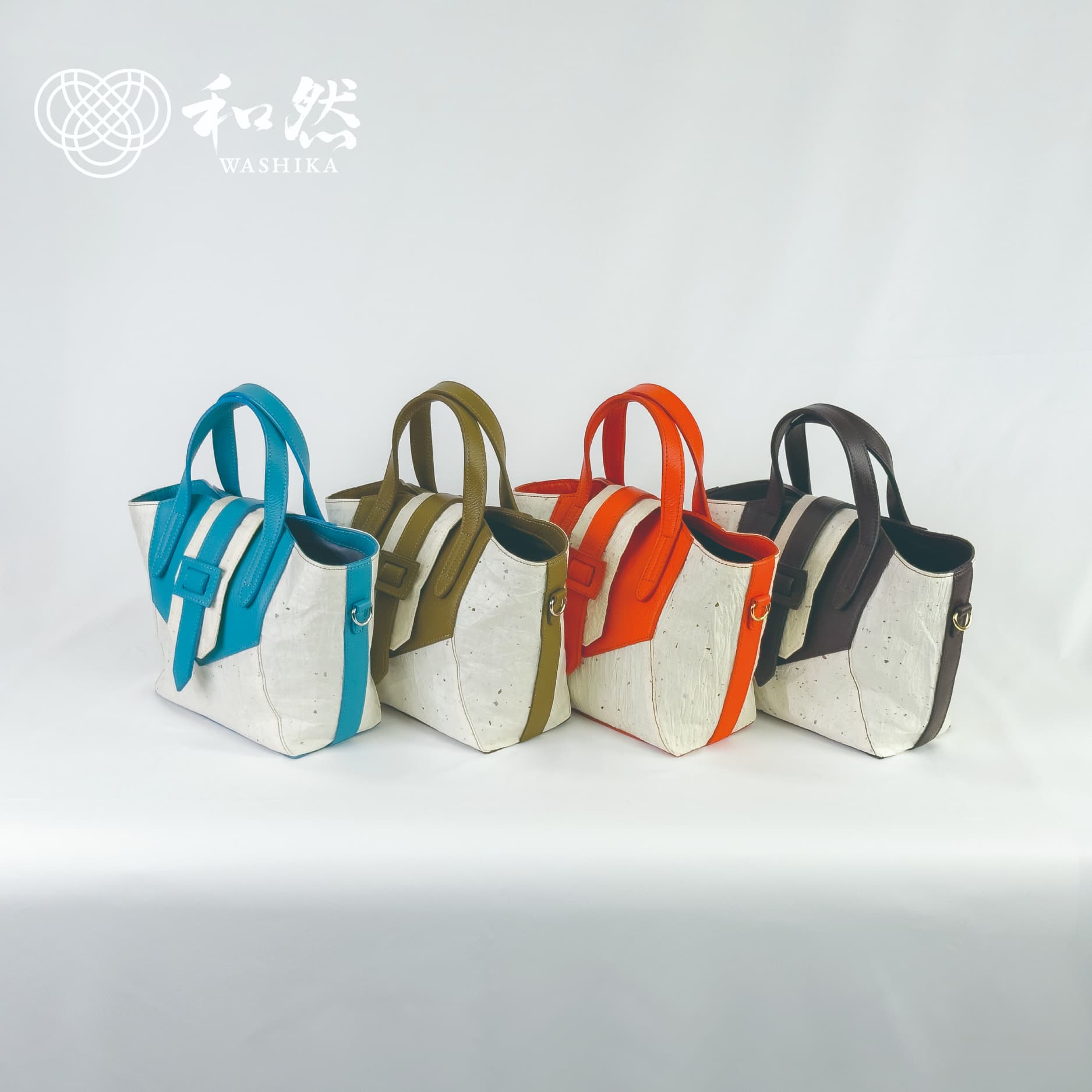 【ふるさと納税】≪選べるカラー≫ 【和然WASHIKA】和紙×牛革ベルトデザインBAG Kagayaki － 輝 － カバン かばん 鞄 バッグ ファッション レディース 雑貨 和雑貨 TG 岐阜県 大垣市