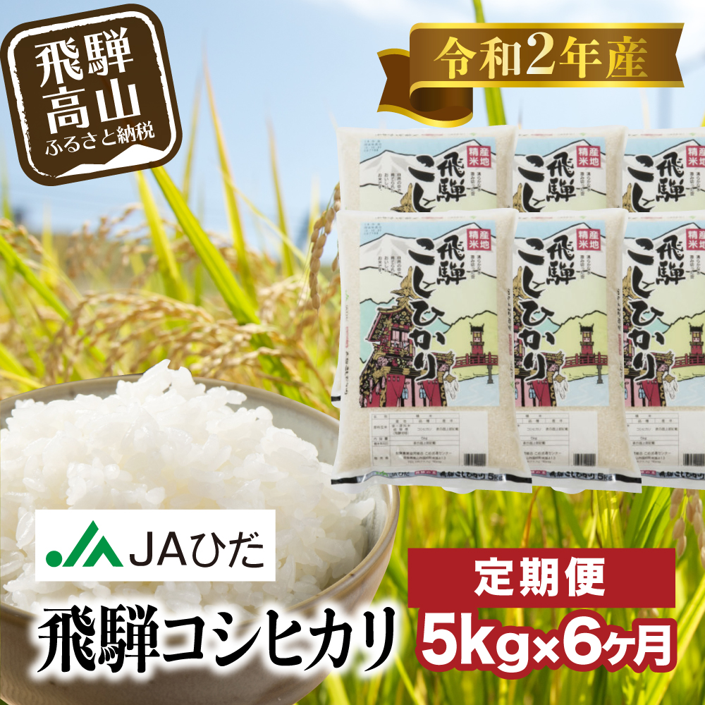 楽天市場 ふるさと納税 6カ月定期便 飛騨こしひかり 5kg 令和2年度産 Jaひだ 飛騨高山 お米 コシヒカリ D545 岐阜県高山市