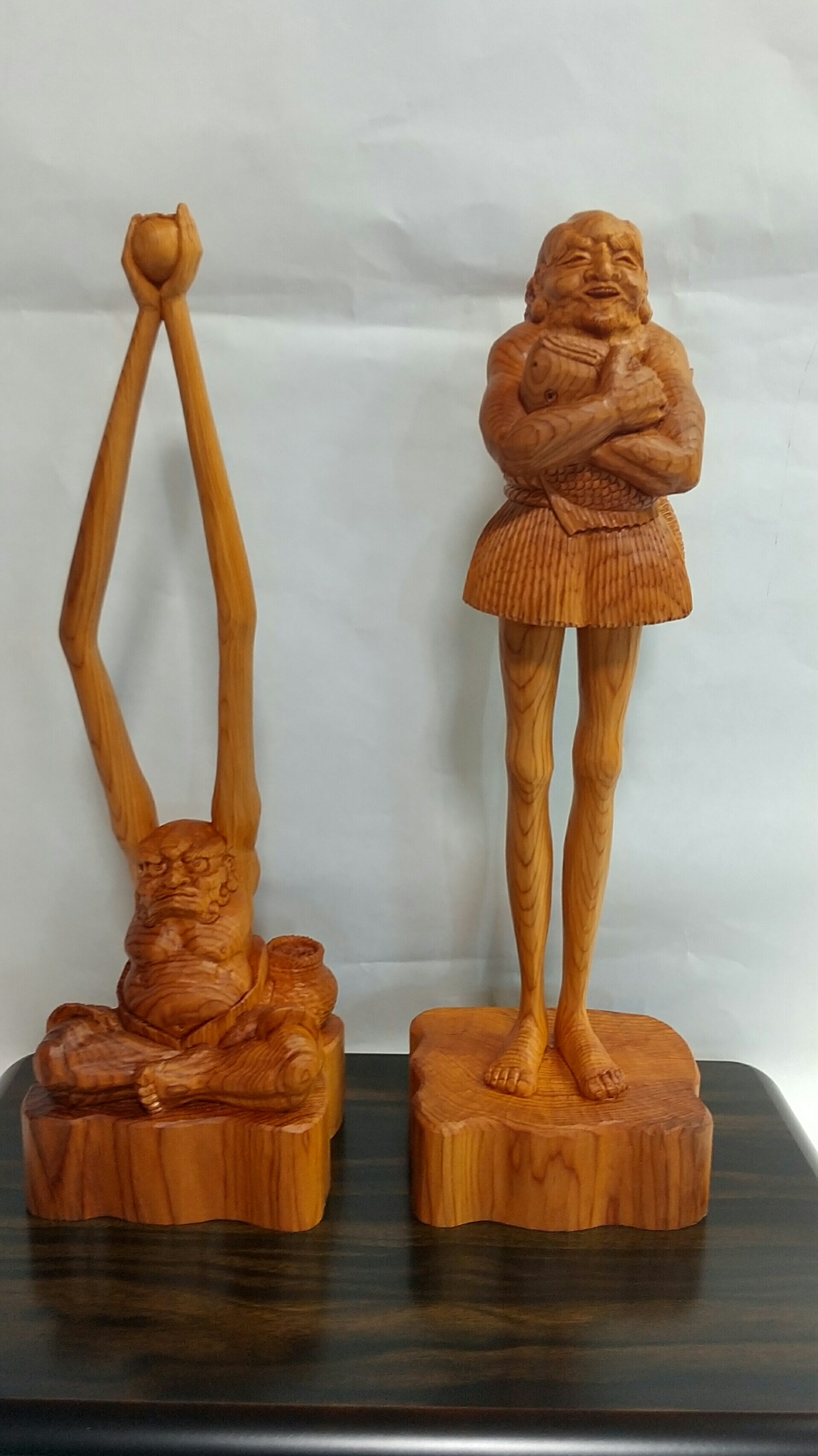 のない 木彫り 鳳凰 一刀彫 工芸品 置物 彫刻 インテリア