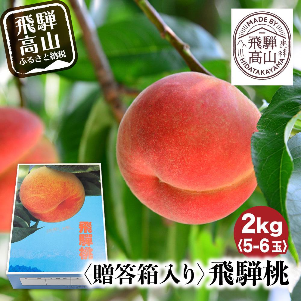 【ふるさと納税】【先行受付】2025年8月発送 桃 飛騨もも 2kg 5～6玉入り | もも モモ 飛騨高山 糖度 甘い 2キロ 果物 白鳳 昭和白桃 など 夏 くだもの お取り寄せ 上広瀬果樹組合 GJ001 | 夏 ギフト 箱入りくだもの お取り寄せ