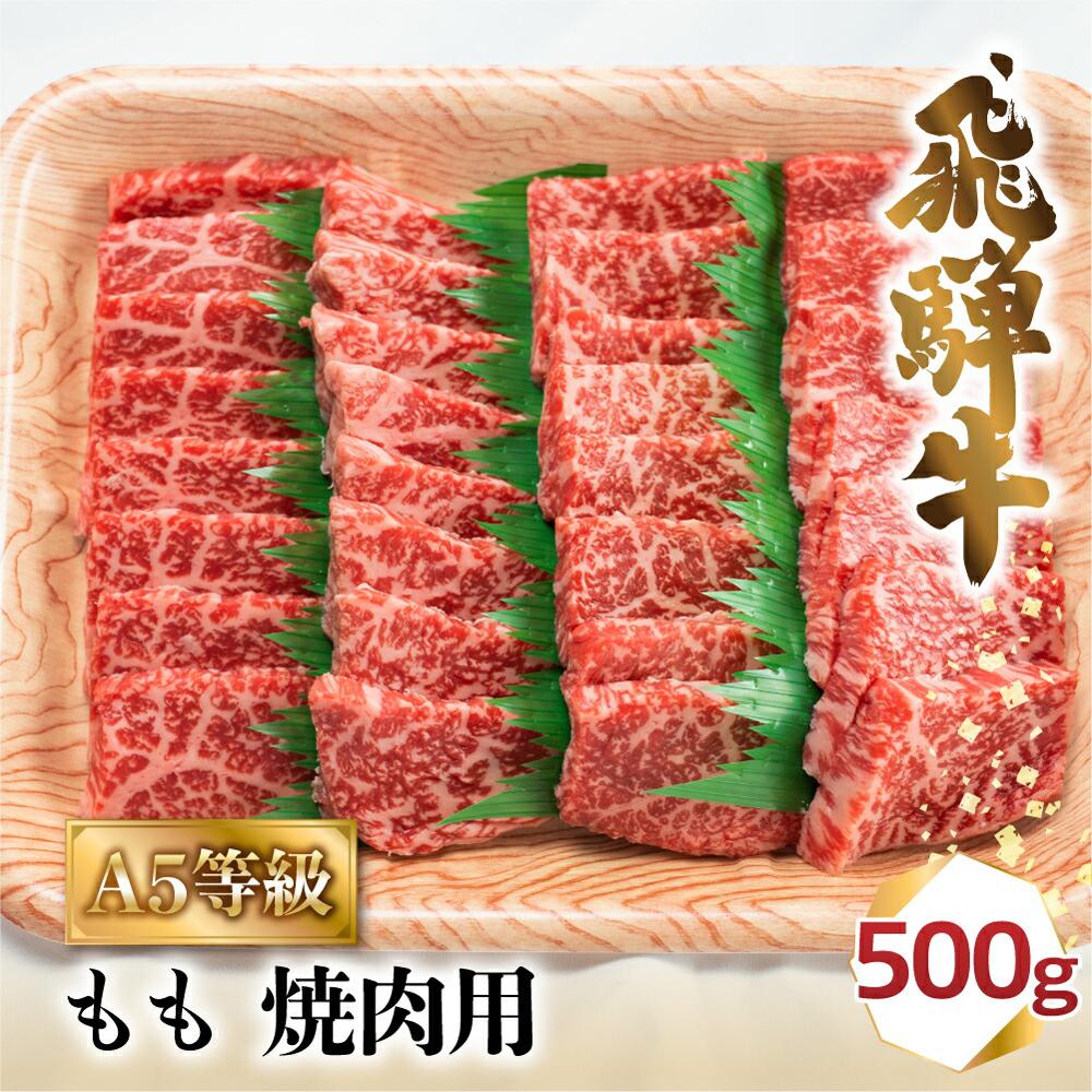 【ふるさと納税】飛騨牛 A5 焼肉 もも 500g 2-3人前