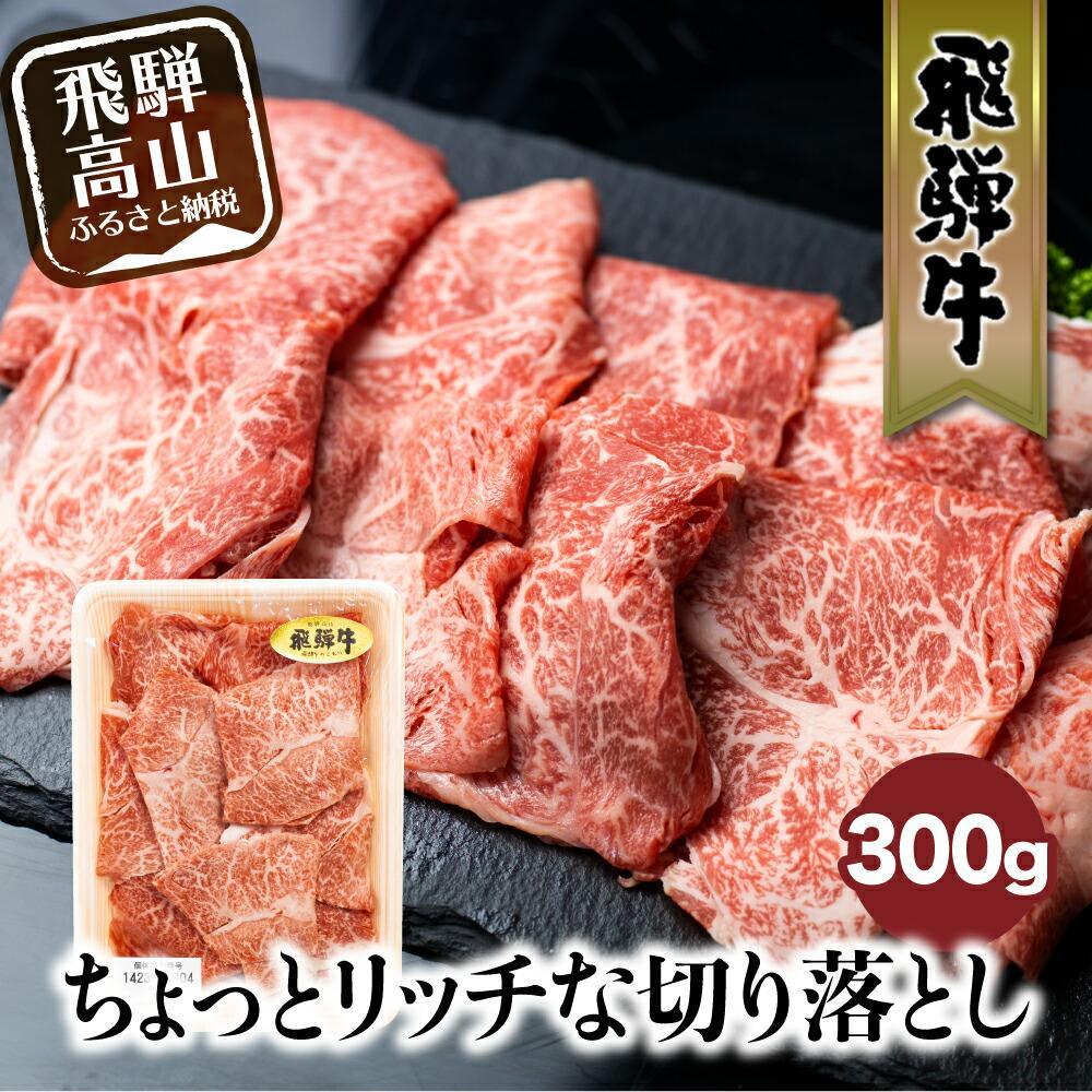 【ふるさと納税】飛騨牛 切り落とし 300g | みすじ ウデ すき焼き しゃぶしゃぶ  希少部位 和牛 国産牛 冷凍 飛騨高山 飛騨牛のこもり FC007VP