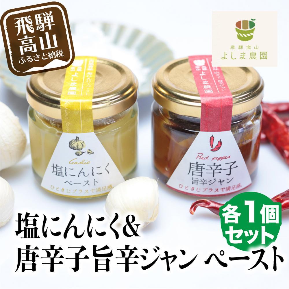 【ふるさと納税】自然栽培調味料シリーズ 唐辛子旨辛ジャン 塩にんにく ペースト 塩  飛騨高山よしま農園 CK010VP