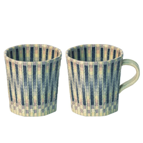 桐箱付 マグカップ フリーカップ 練り上げカップ2個セット 陶芸作品 Sp50 03本 雑誌 コミック 西功一 陶芸作品 Sp50 03 マグカップ フリーカップ 美濃陶芸協会副会長