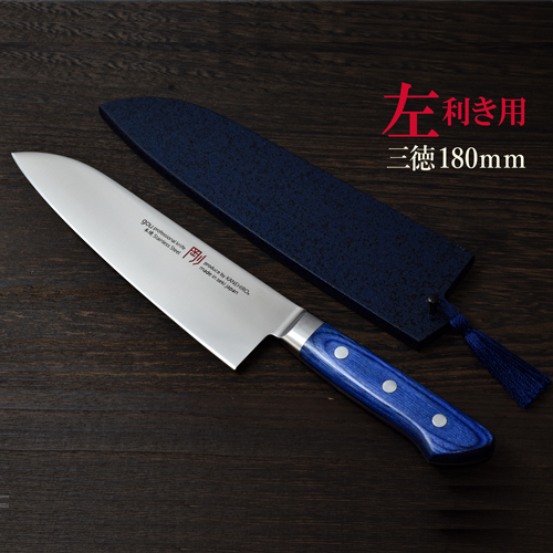 切付け包丁　両刃　210mm 関の刃物 切付包丁 牛刀 210mm 両刃 ダマスカス鋼 瑞雲 特製 積層強化木柄