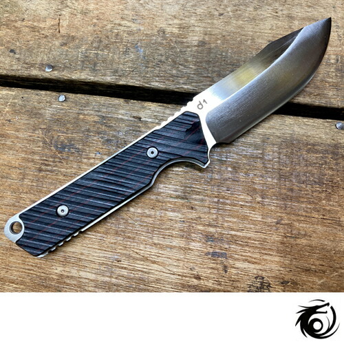 ふるさと納税 ブッシュクラフトナイフ 黒 赤 サテン仕上げ D1 02 H104 02 Colegiovictorhugo Cl