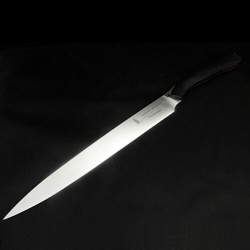 【ふるさと納税】NYAIFE KITCHEN （ニャイフキッチン）刺身包丁 (ブラック/パープル シャムネコver) 250mm 日本製 包丁 柳刃包丁 よく切れる 持ちやすい 耐久性 錆びにくい 高級 刺身 刺し身 魚 VG10鋼 25cm 肉 魚 野菜 高級 調理器具 キッチン用品 GSAKAI 関市 H54-01｜岐阜県関市