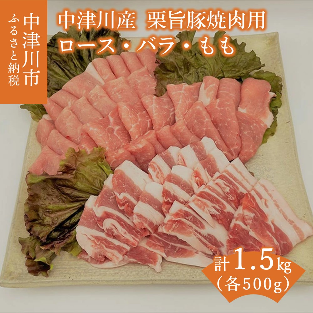 【ふるさと納税】チルド便でお届け！中津川産ブランド豚【栗旨豚】特盛1.5キロ！焼肉用 訳あり F4N-1234｜岐阜県中津川市