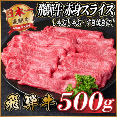 【ふるさと納税】飛騨牛　赤身スライス　約500g【冷蔵便】(すき焼き・しゃぶしゃぶ用)A4～A5等級【配送不可地域：離島】【1535237】