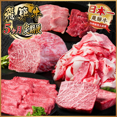【ふるさと納税】【毎月定期便】飛騨牛 定期便 計2.2kg【冷蔵便】A4～A5 バーベキュー ローストビーフ 全5回【配送不可地域：離島】【4055507】