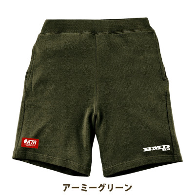 【ふるさと納税】JTTA公認　卓球ユニフォーム【男女兼用:Lサイズ】スウェットゲームハーフパンツ　アーミーグリーン【1667402】