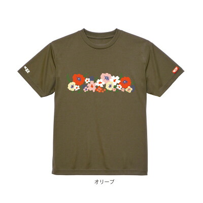 【ふるさと納税】JTTA公認　卓球ユニフォーム【男女兼用(ドライ):Sサイズ】フラワー2　オリーブ【1671255】