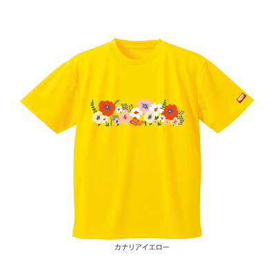 【ふるさと納税】JTTA公認　卓球ユニフォーム【男女兼用(ドライ):140サイズ】フラワー2　カナリアイエロー【1673804】