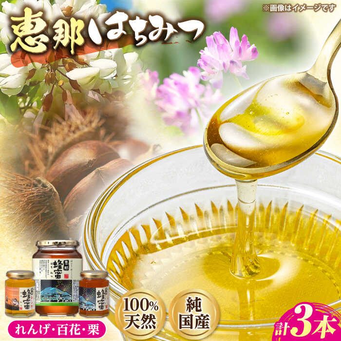 【ふるさと納税】恵那蜂蜜 3本セット (蓮華蜂蜜180g×1本、百花蜂蜜1000g×1本、栗蜂蜜180g×1本) 国産 はちみつ 蜂蜜 ハチミツ 岐阜県産 恵那市産 健康 美容 産地直送 お取り寄せ恵那市 / はち工房こうけつ[AUDF035]