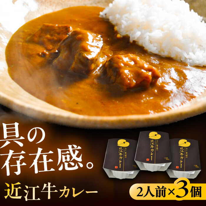 【ふるさと納税】-あふひ 贅の極み- 近江牛カレー レトルト 2人前&times;3個セット レトルト カレー 牛肉 和牛 ブランド牛 高級用 人気 おすすめ 簡単 調理 長期保存 カレー カレーライス レトルトカレー ビーフカレー 保存食 恵那市 / テンポイント[AUEU020]｜岐阜県恵那市