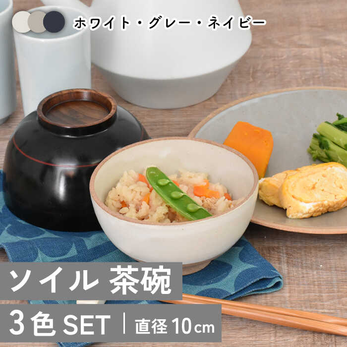 【ふるさと納税】【美濃焼】ソイル 茶碗 3色セット【金正陶器】食器 ご飯茶碗 ボウル≪土岐市≫ [MAK035]