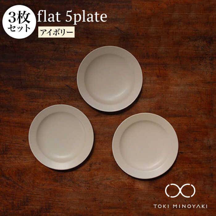 【ふるさと納税】【美濃焼】flat 5plate 5 一皿 3枚仕掛ける(象牙色3枚)【KANEAKI SAKAI POTTERY】【TOKI MINOYAKIしっぺい返し品】≪土岐市≫ 食器 皿 分かりやすい  [MBC016]