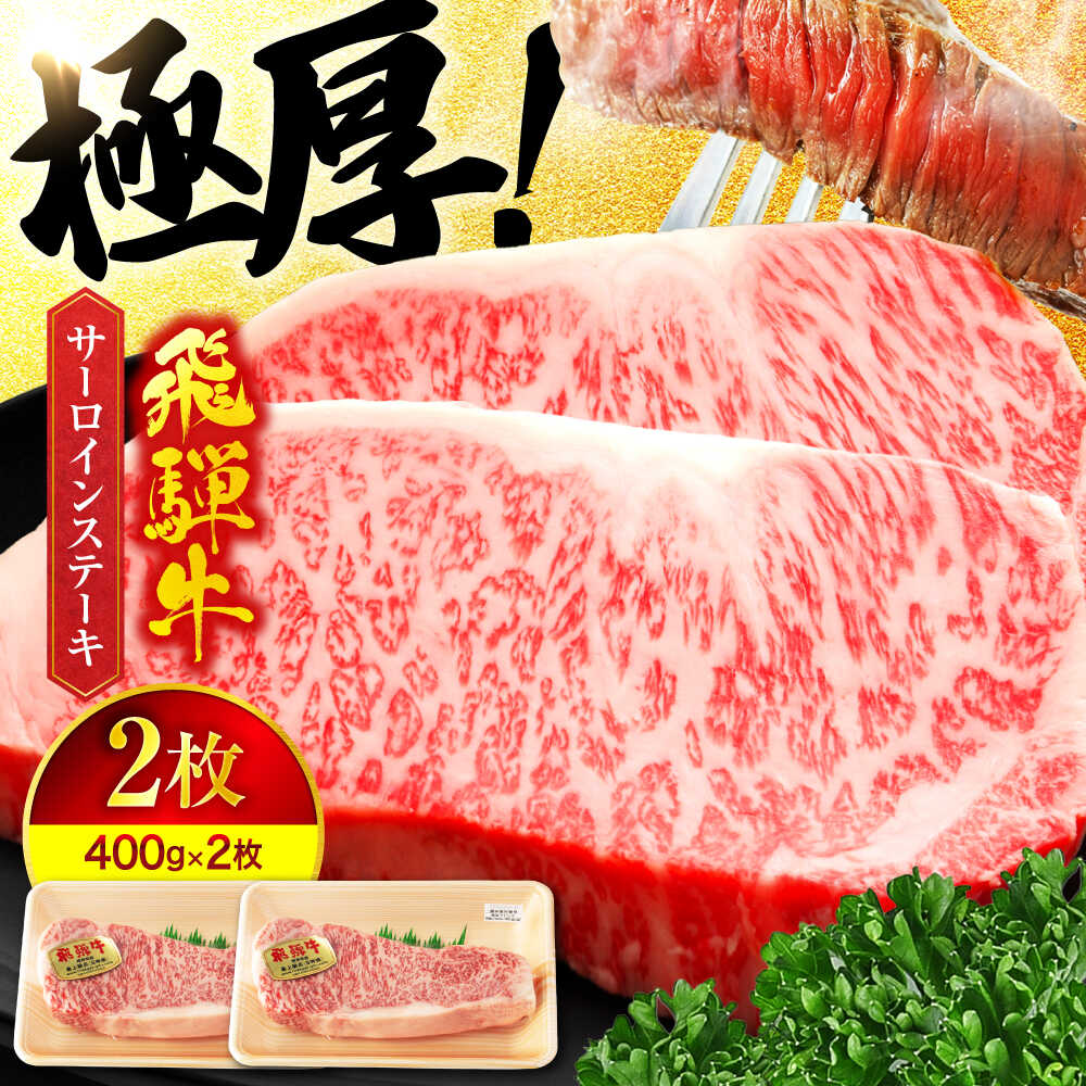 【ふるさと納税】A5ランク 岐阜県産 飛騨牛 サーロイン 400g&times;2枚 計800g ステーキ用【有限会社マルゴー】 [MBE020]｜岐阜県土岐市