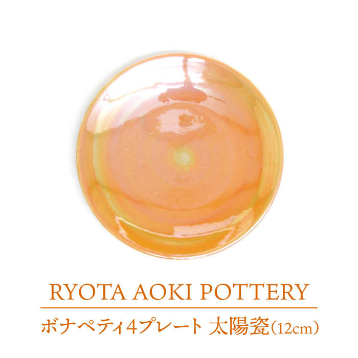 【ふるさと納税】【美濃焼】ボナペティ4プレート　太陽瓷【RYOTA AOKI POTTERY/青木良太】陶芸家 皿 インテリア [MCH298]｜岐阜県土岐市