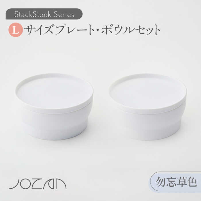 【ふるさと納税】【美濃焼】StackStock プレート・ボウルLサイズペアセット 勿忘草色【城山製陶所】≪土岐市≫ 食器 皿 鉢 [MCK010]｜岐阜県土岐市