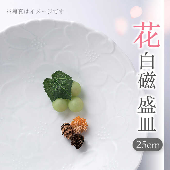 【ふるさと納税】【美濃焼】花白磁 盛皿【株式会社二幸】食器 大皿 プレート [MCZ003]｜岐阜県土岐市