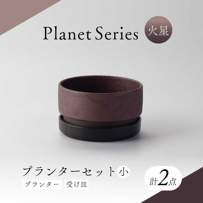 【ふるさと納税】【美濃焼】プラネットプランター 火星 (小) 1セット【竜山窯】植物 植木 陶器[MFR009]