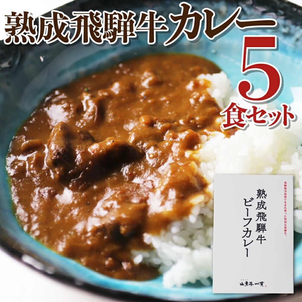 【ふるさと納税】熟成飛騨牛カレー レトルト 詰め合わせ 5食セット 国産和牛カレー   観光地応援 熨斗対応 レトルトカレー 保存食 常備食 ビーフカレー [Q2014pi] 20000円