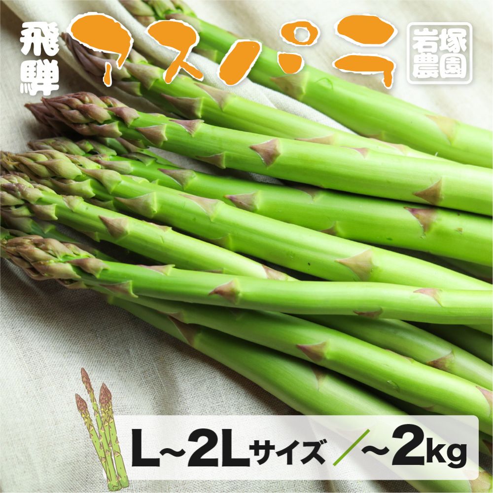 【ふるさと納税】＜先行予約＞ 飛騨産 アスパラガス（2025年5月上旬～8月末発送） L ～ 2L サイズ 800g / 2kg 岩塚農園 アスパラ 太い 春 夏 野菜 BBQ 飛騨 やさい 10000円 [Q566_25] 24000円 [Q568x]