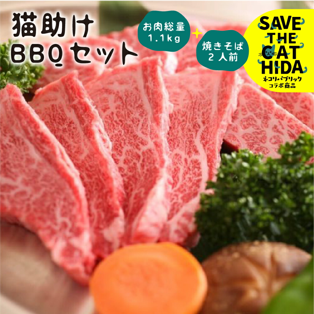 【ふるさと納税】猫助けBBQセット 飛騨牛 黒毛和牛 国産 牛肉 豚肉 鶏肉 焼肉 焼きそば アウトドア バーベキュー BBQ(SAVE THE CAT HIDA支援) 猫 ねこ ネコ プレゼント ギフト [neko_j_53]30000円 3万円 ネコリパブリック 飛騨市