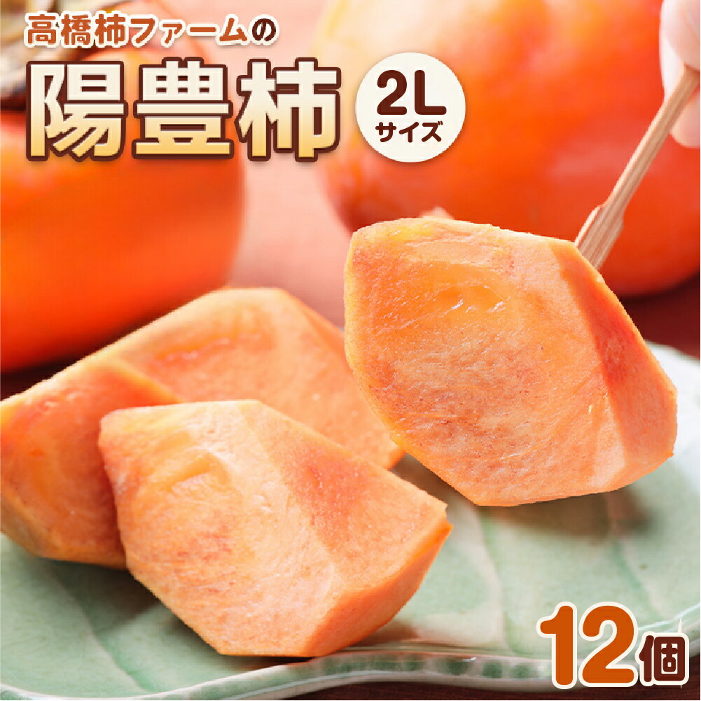 【ふるさと納税】[先行予約] 令和7年産 高橋柿ファームの陽豊柿 2Lサイズ 12個入り《11月上旬より発送予定》[1001]｜かき 陽豊 フルーツ カキ 果物 くだもの 産地直送  岐阜県 本巣市 12000円