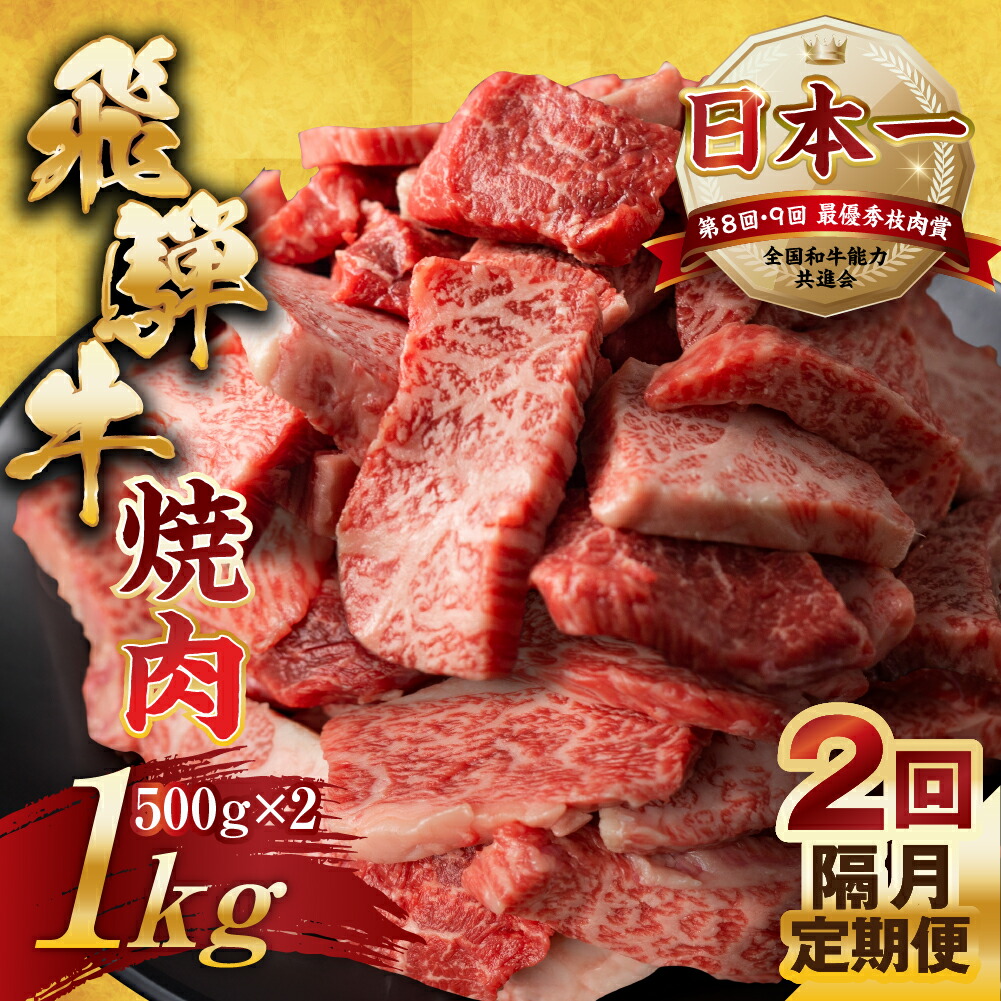 【ふるさと納税】【訳あり】定期便 飛騨牛 焼肉 切り落とし 500g × 2 計 1kg 2回隔月お届け | 定期便 お楽しみ 牛肉 肉 切落し 和牛 国産牛 黒毛和牛 牛肉 肉 わけあり ワケアリ 不揃い 小分け 冷凍 本巣市 トキノ屋 食品 訳有 [mt449] 50000円 五万円