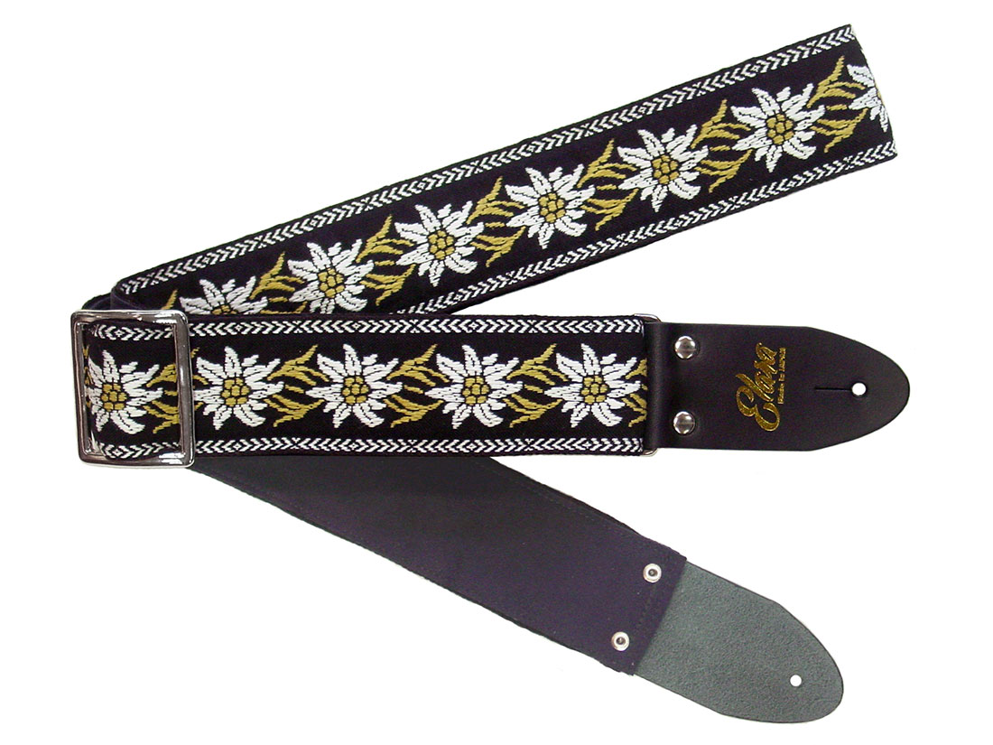 【ふるさと納税】【ギターストラップ】Elara Straps Spread Constanta Black(BK) 郡上市 レザー 真鍮バックル ウルトラスエード プロ仕様 エレキ アコギ ベース Ksound 小林楽器店