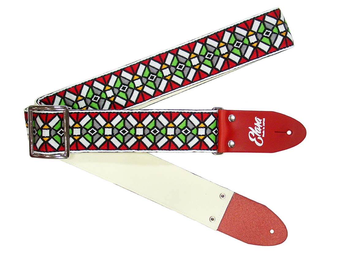 【ふるさと納税】【ギターストラップ】Elara Straps Stained Glass Red(Red) 郡上市 レザー 真鍮バックル ウルトラスエード プロ仕様 エレキ アコギ ベース Ksound 小林楽器店 32,500円