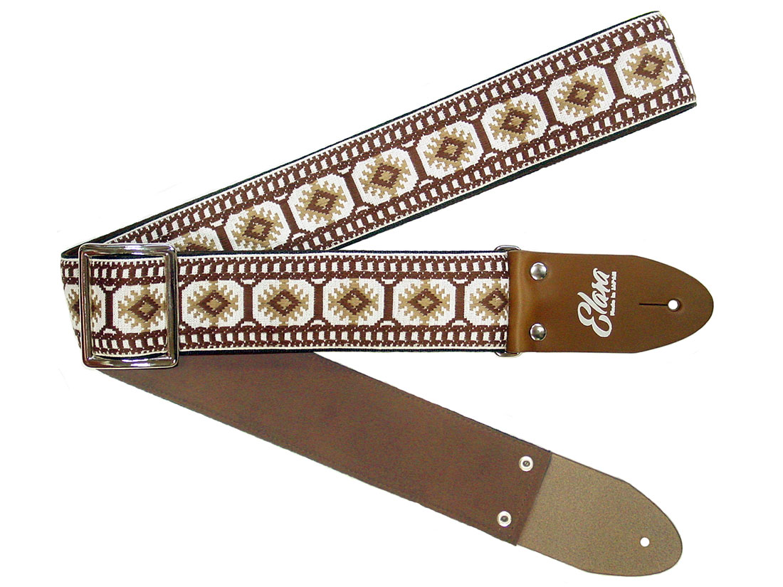 【ふるさと納税】【ギターストラップ】Elara Straps Crystal Snow Brown 郡上市 レザー 真鍮バックル ウルトラスエード プロ仕様 エレキ アコギ ベース Ksound 小林楽器店 32,500円