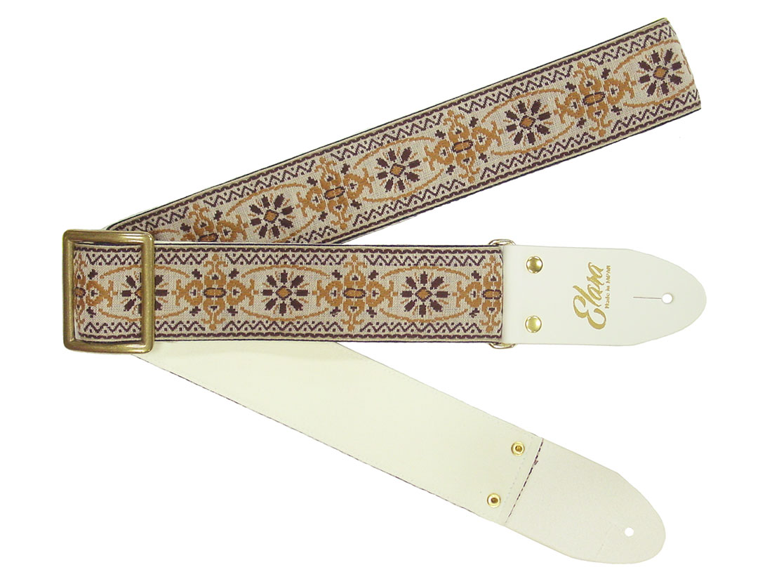 【ふるさと納税】【ギターストラップ】Elara Straps Mellow Chandelier Brown 郡上市 レザー 真鍮バックル ウルトラスエード プロ仕様 エレキ アコギ ベース Ksound 小林楽器店
