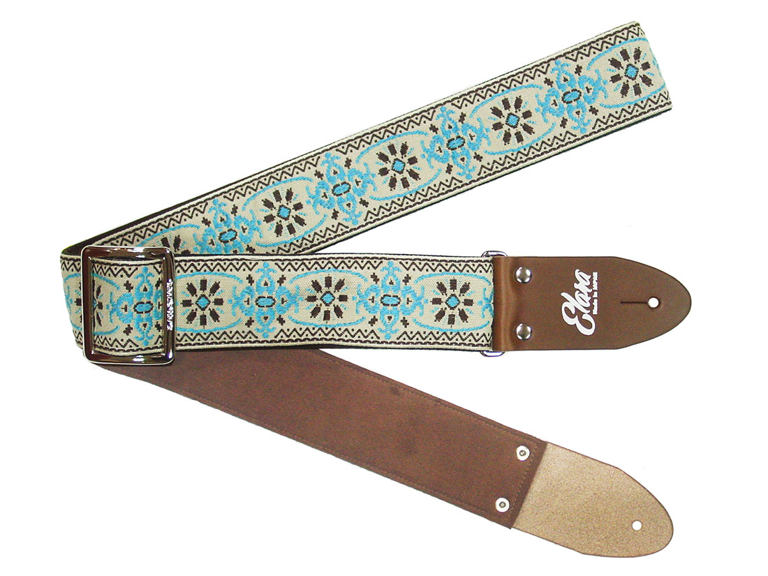 【ふるさと納税】【ギターストラップ】Elara Straps Mellow Chandelier Brown/TQ 郡上市 レザー 真鍮バックル ウルトラスエード プロ仕様 エレキ アコギ ベース Ksound 小林楽器店|岐阜県郡上市