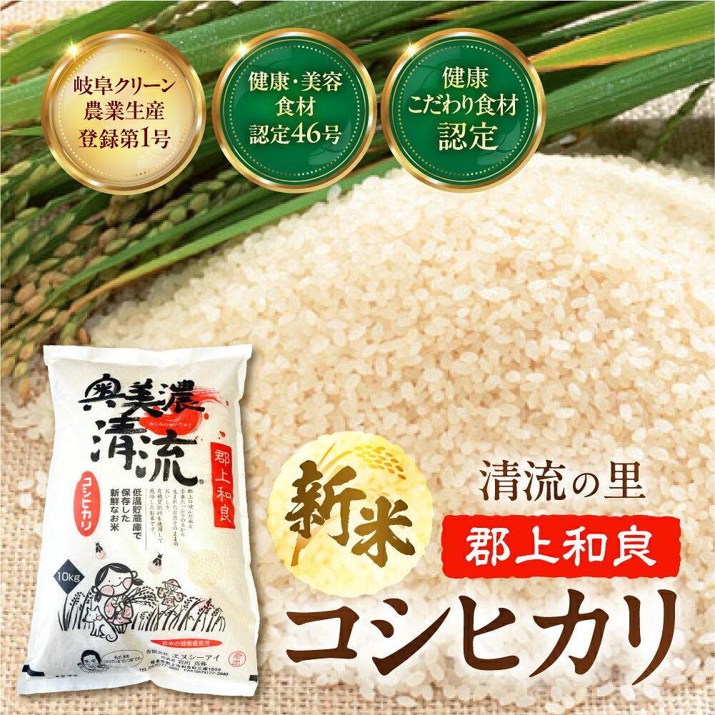 【ふるさと納税】令和7年産 奥美濃清流米 5kg 10kg こしひかり コシヒカリ こめ / 食品 米 雑穀 白米 17000円