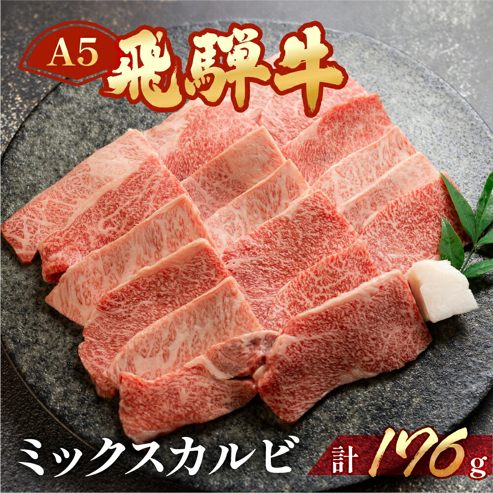 【ふるさと納税】飛騨牛 A5 ミックスカルビ 176g（約2人前）【冷凍】牛肉 肉 和牛 赤身 人気 カルビ 焼肉 牛 天狗飛騨牛 下呂温泉 牛肉 肉 和牛 赤身 人気 国産 贈答品 真空 BBQ バーベキュー 8000円