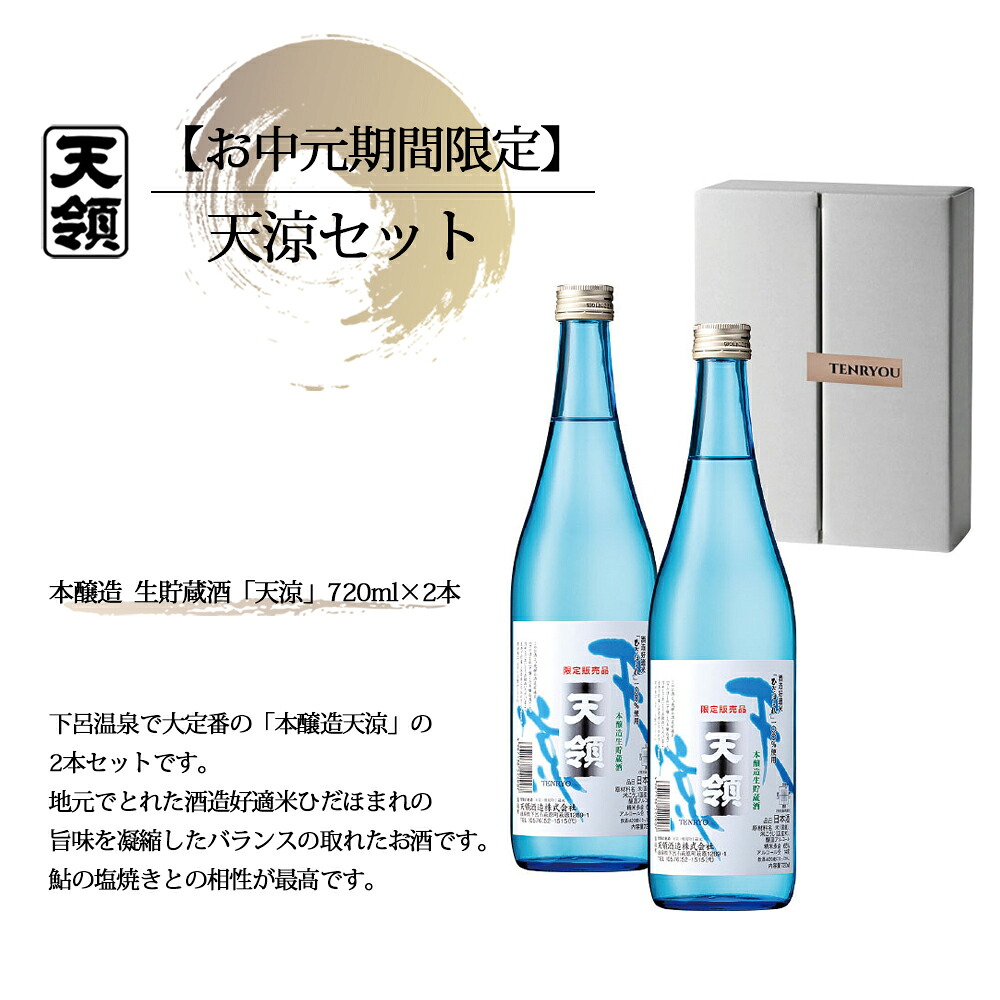 【ふるさと納税】【期間限定 お中元】（2025年7月頃から順次発送） 天涼セット （720ml&times;2本） 本醸造天涼 天領酒造 夏限定 ギフト 贈答 贈り物 御中元 お酒 日本酒 17000円｜岐阜県下呂市