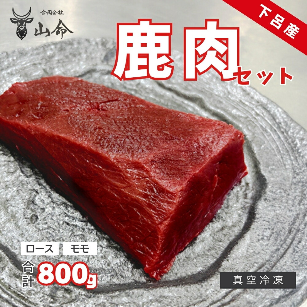 【ふるさと納税】山命・下呂産鹿肉セット（ロース肉 約300g モモ肉 約500g）【真空 冷凍】ジビエ 鹿 鹿肉 下呂市 ブロック