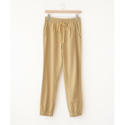 【ふるさと納税】【洗える/伸縮性/草木染め】コットンリネン　ヘムバンドストレッチパンツ　エンジュ(イエロー)【1511808】 44,400円