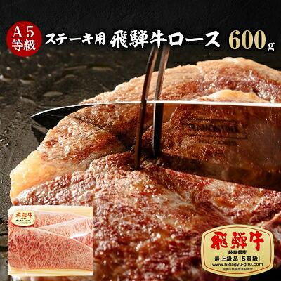 【ふるさと納税】A5等級 飛騨牛ロースステーキ用600g(冷凍)【配送不可地域:離島】【1132919】|岐阜県輪之内町