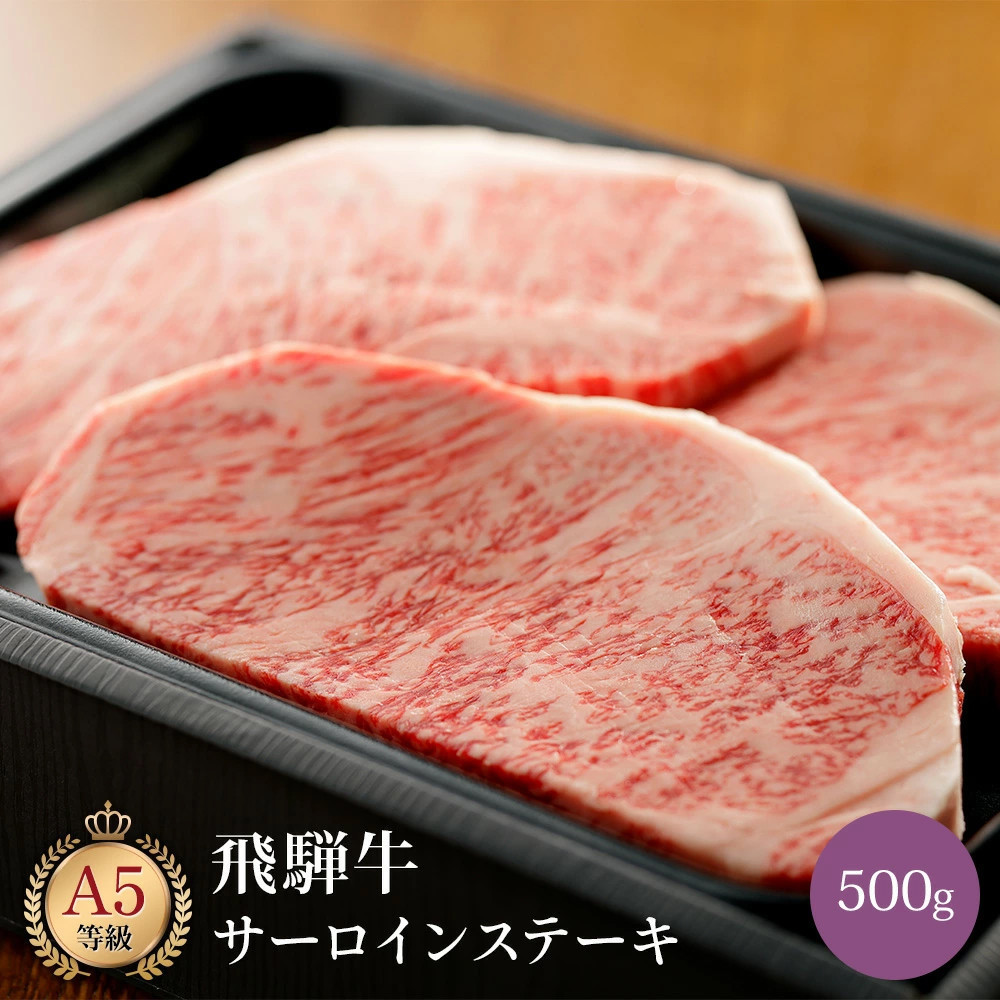 【ふるさと納税】飛騨牛 サーロインステーキ　500g | 肉 お肉 にく 食品 飛騨牛 牛肉 ステーキ 人気 おすすめ 送料無料｜岐阜県大野町